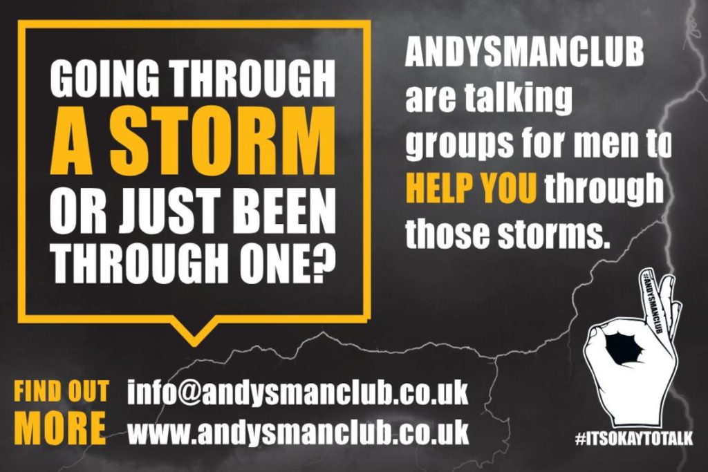 Andysmanclub "Going through a storm?" graphic