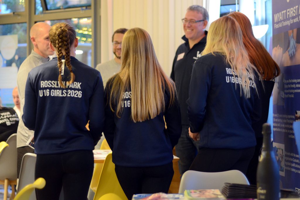 back view of Honiton Community College rugby girls
